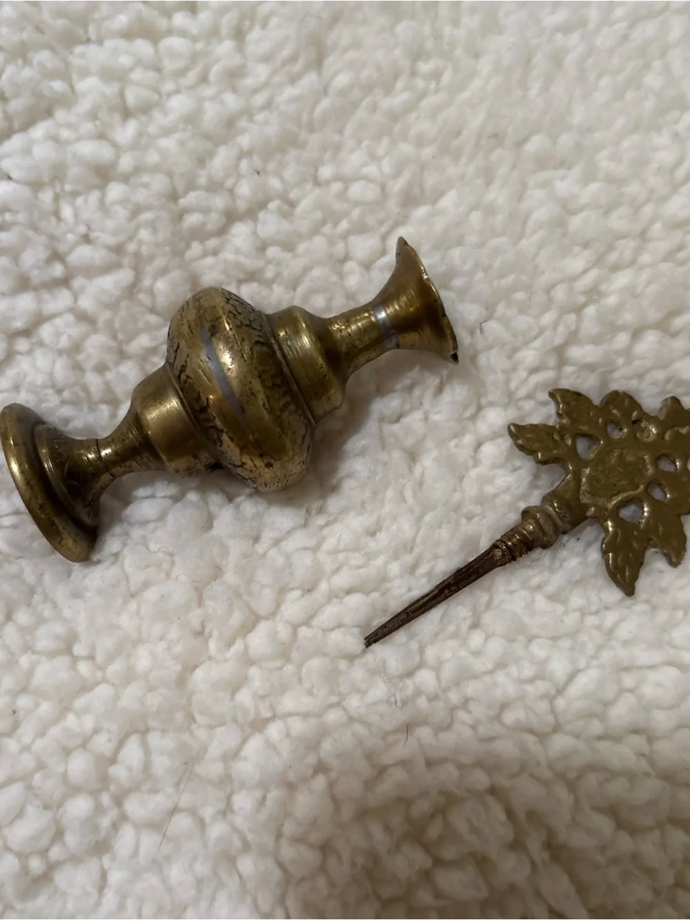 Brass Decorative Finial Accent - Gold